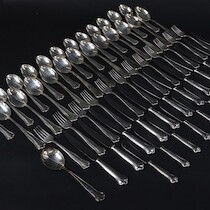 Bestick i nysilver, Chippendale på auktion i Skåne hos Sikö Auktioner