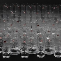 Glasservisdelar 58 st. "Niva" Tapio Wirkkala, Iittala, Finland. H=14 cm och mindre. på auktion i Skåne hos Sikö Auktioner