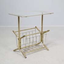 Bord mässing & glas 53x35 H=56 på auktion i Skåne hos Sikö Auktioner
