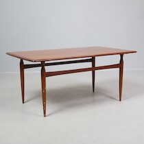 Soffbord, teak, 1950-60-tal, 122 x 72, H = 54 på auktion i Skåne hos Sikö Auktioner