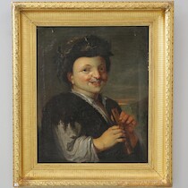 Oidentifierad konstnär olja på duk 1800-tal 54 X 44, rammått 73 X 63 på auktion i Skåne hos Sikö Auktioner