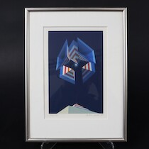 Björn Carlén. Litografi 55/160. daterad 1989. 22x30 cm. på auktion i Skåne hos Sikö Auktioner