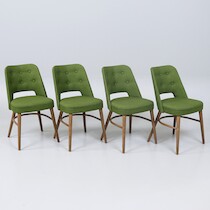 Stoppade stolar av restaurang kvalitet 4 st. Paged Mable. 2000-tal. B=45 cm på auktion i Skåne hos Sikö Auktioner