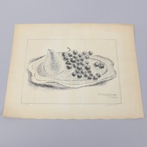George Zachary Constant (1892–1978) etsning, 41 X 33 cm, oramad på auktion i Skåne hos Sikö Auktioner