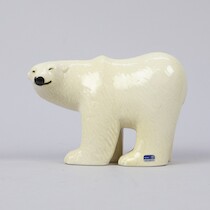 Lisa Larson, figurin, Gustavsberg, glaserat stengods, längd 21 cm på auktion i Skåne hos Sikö Auktioner