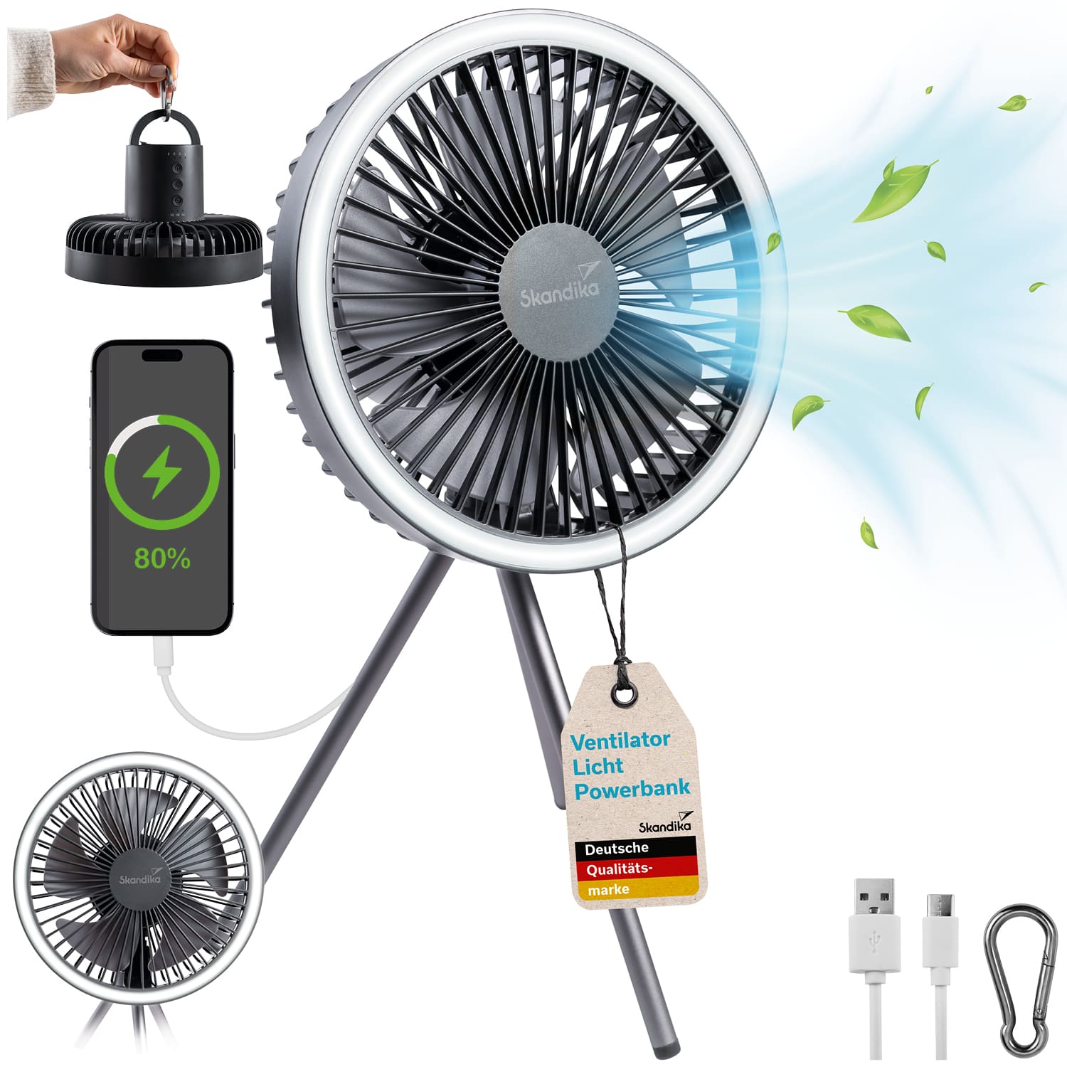 Campinglampe Solvind