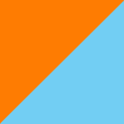 orange/blau