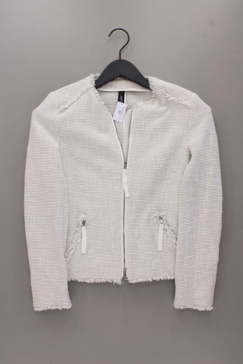 ⭐ Marc Cain Bouclé Jacke für Damen Gr. 34, XS creme aus Baumwolle ⭐