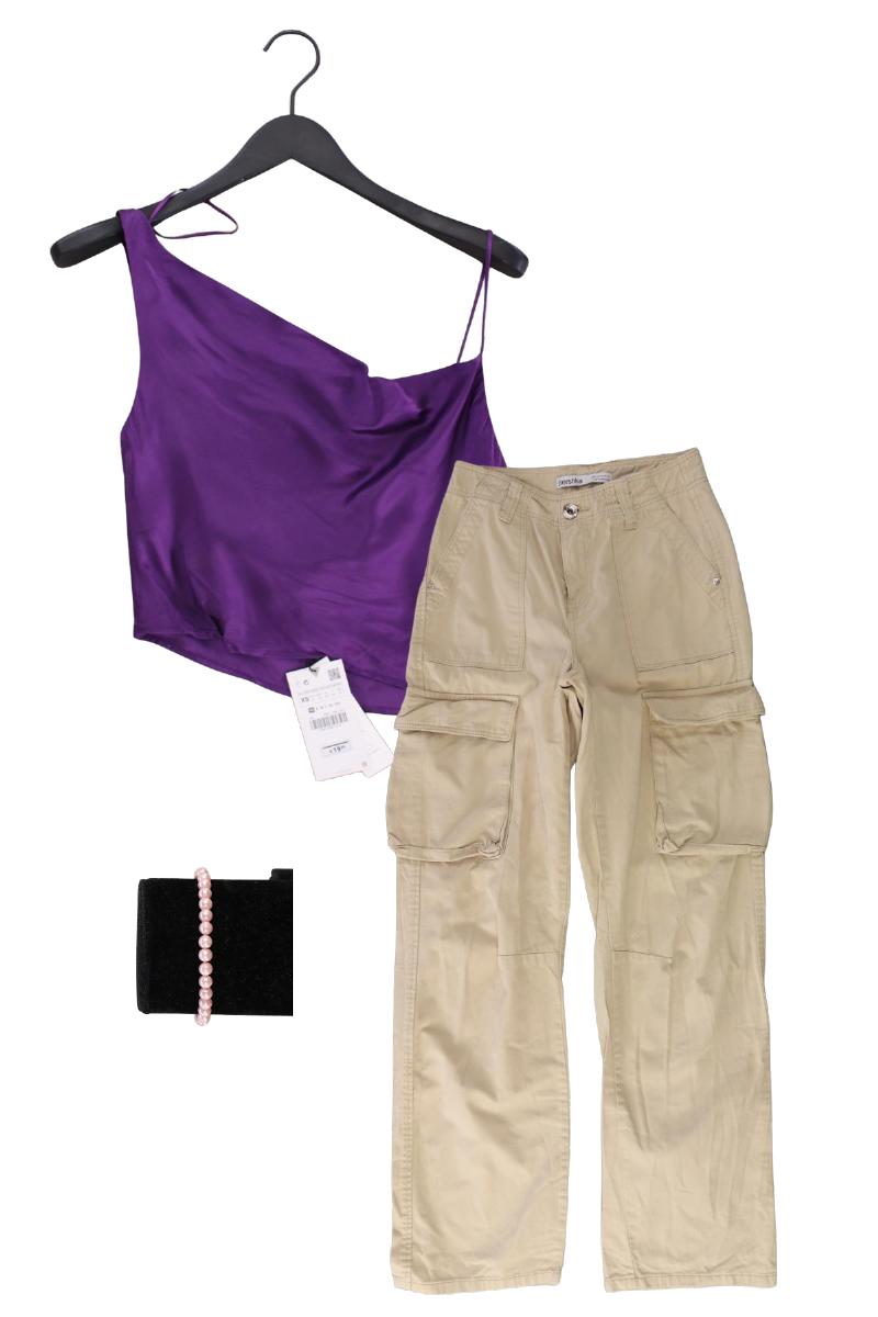 Completo moda donna taglia XS con Zara Top taglia XS e bracciale