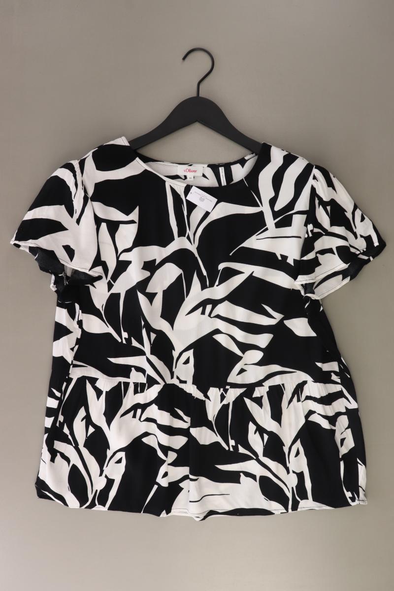 s.Oliver Kurzarmbluse Regular Bluse für Damen Gr. 44, XL mehrfarbig aus Viskose