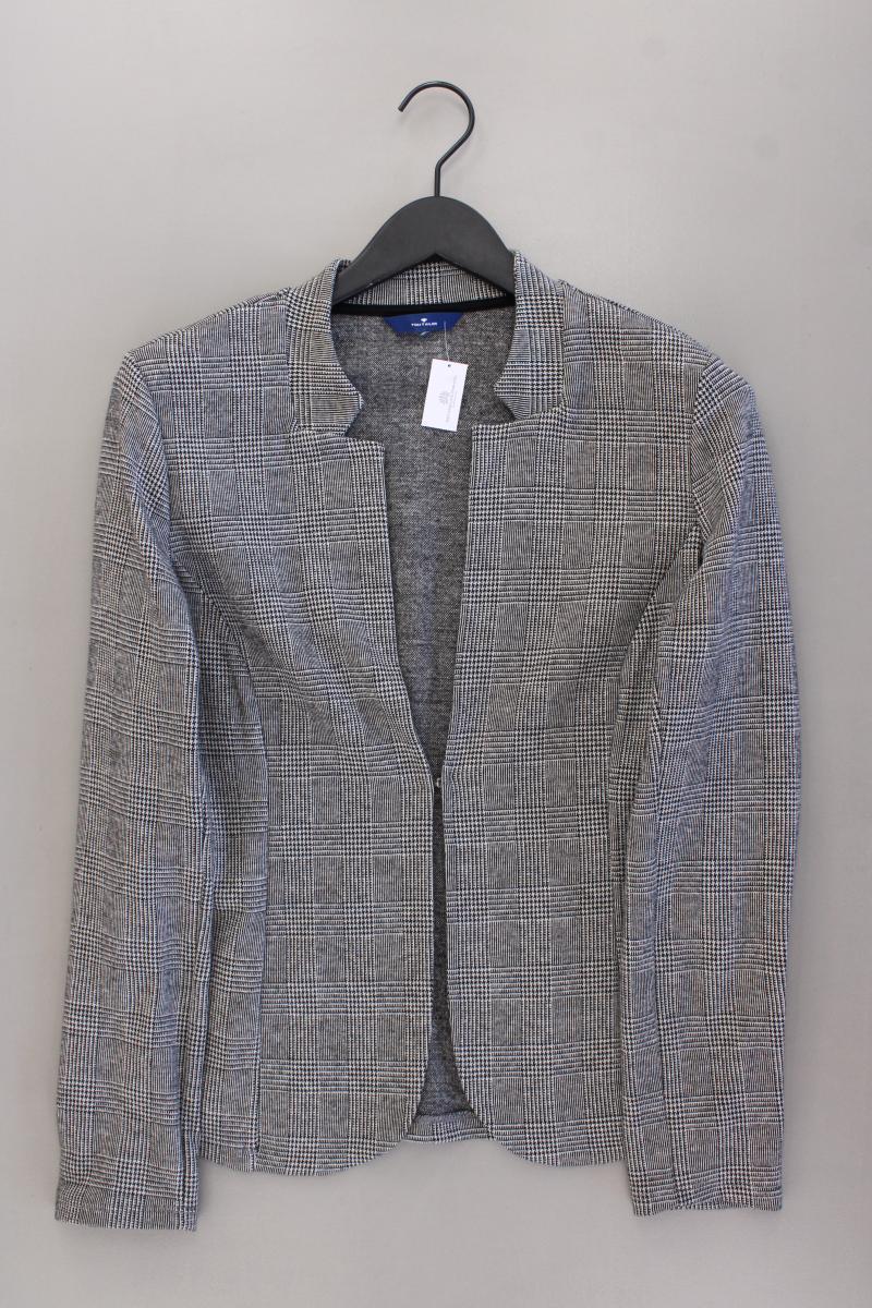 ✅ Tom Tailor Regular Cardigan für Damen Gr. 42, L hahnentritt Langarm grau ✅