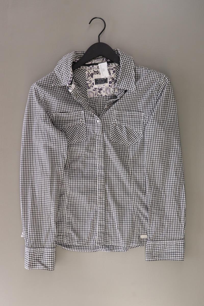 ⭐ Street One Karobluse Classic Bluse für Damen Gr. 40, M kariert Langarm grau ⭐