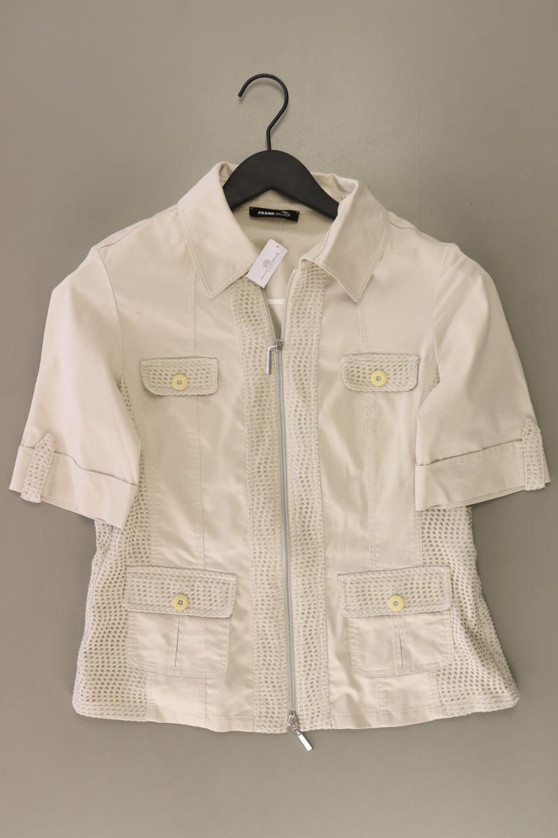 ✨ Frank Walder Kurzarm Oberteil für Damen Gr. 38, M creme ✨