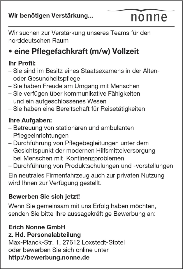 gesundheits und krankenpflegerin in loxstedt stotel bei erich nonne gmbh 110493930 - Aussagekrftige Bewerbung gesundheits und krankenpflegerin in loxstedt stotel bei erich nonne gmbh 110493930 - Aussagekrftige Bewerbung
