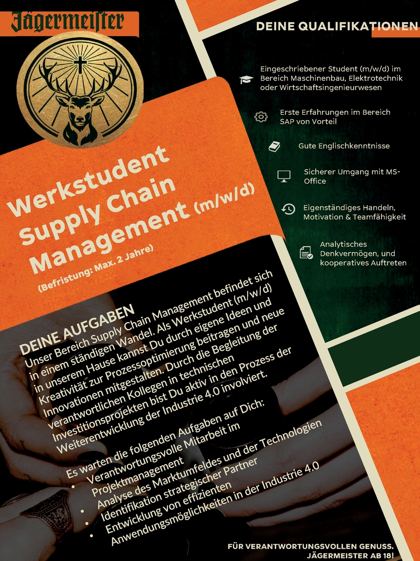 Werkstudent Supply Chain Management M W D In Wolfenbuttel