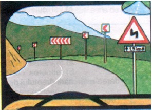 Care este semnificatia indicatorului triunghiular impreuna cu panoul aditional ?