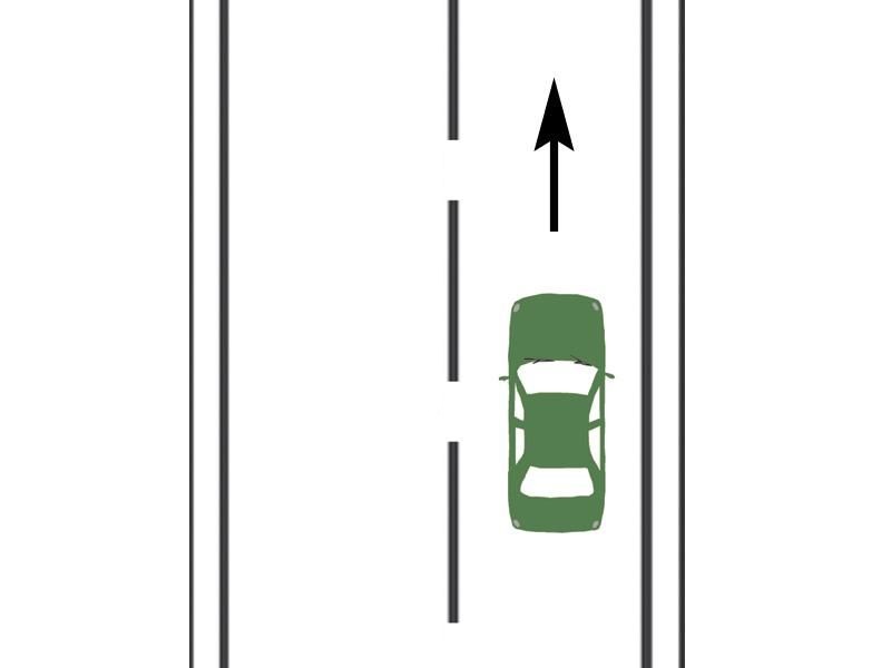 Se poate trece, în cazul unei depășiri, pe sensul de mers opus, la întâlnirea marcajului rutier din imagine?