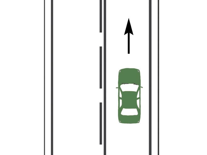 Aveți posibilitatea de a trece pe sensul opus de mers, la întâlnirea unui astfel de marcaj rutier?