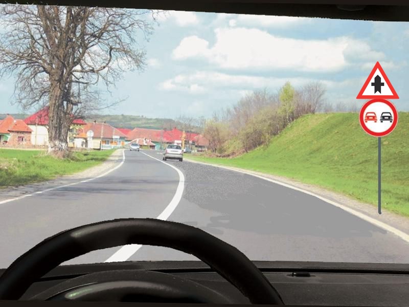 Conducătorul de autovehicul poate staționa în zonă ce urmează după aceste indicatoare?