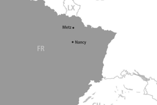 Kaart Metz Nancy