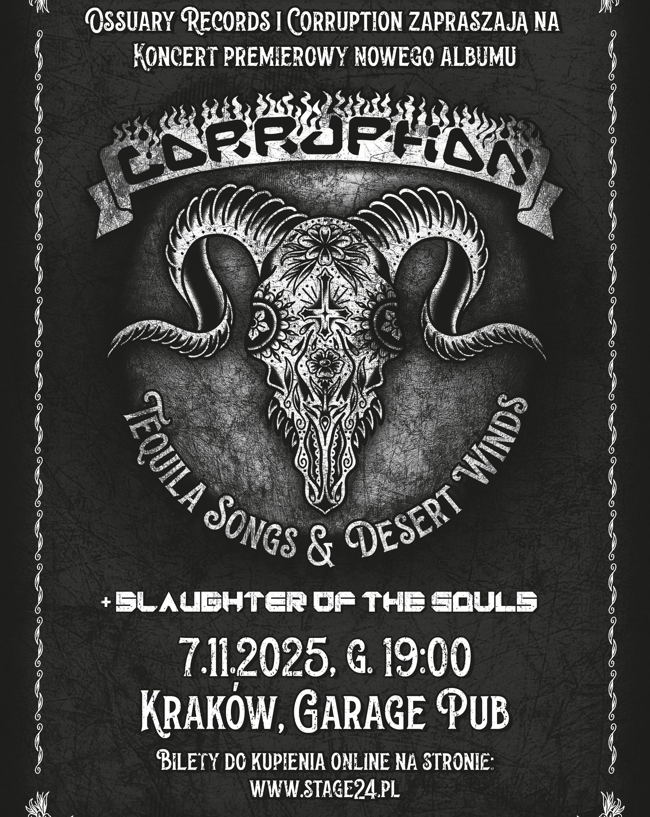 Premiera płyty CORRUPTION + SLAUGHTER OF THE SOULS Corruption 07.11.2025 bilety