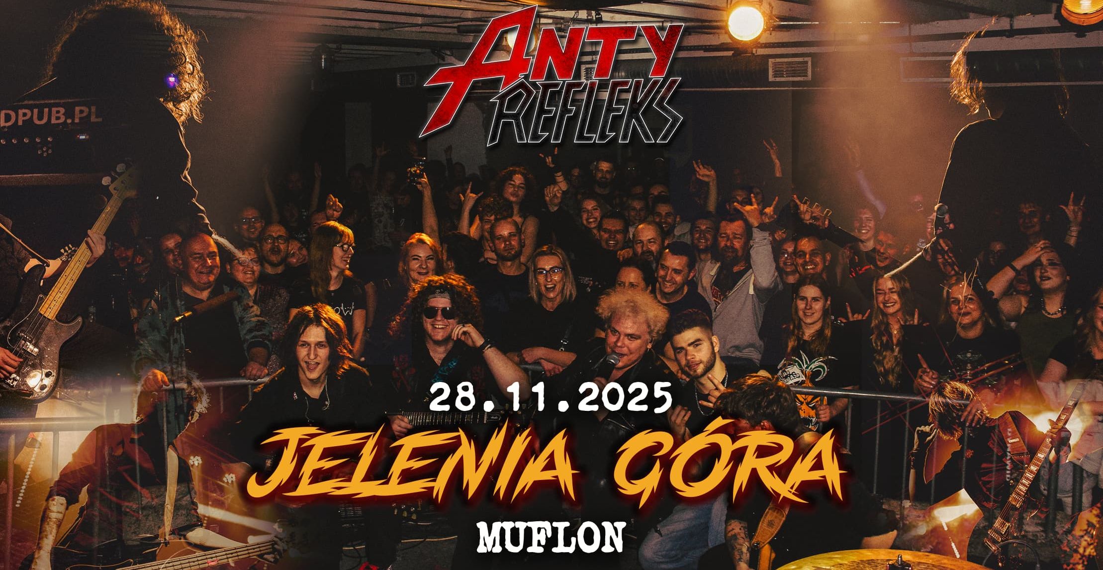 AntyRefleks + 4Dziki + Żółta Febra | Jelenia Góra 28.11.2025 bilety
