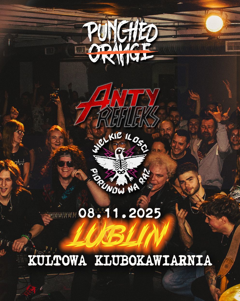 AntyRefleks + Wielkie Ilości Piorunów Na Raz + Punched Orange Wielkie Ilości Piorunów Na Raz 08.11.2025 bilety