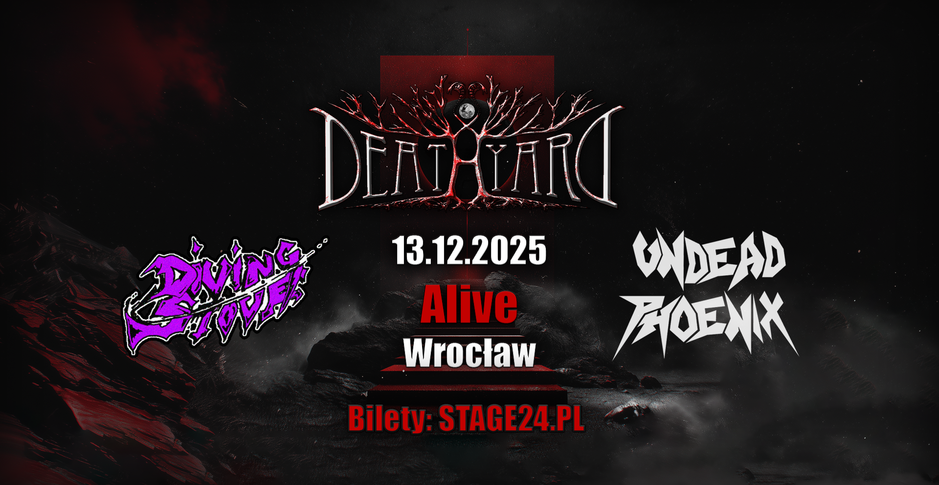 Deathyard + Diving Stove + Undead Phoenix 13.12.2025 bilety