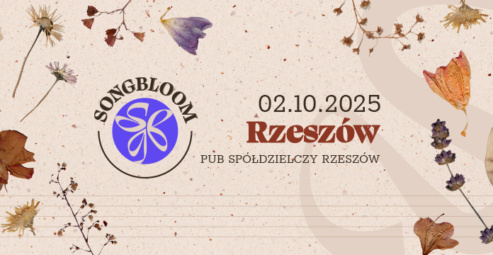 SongBloom Rzeszów | objazdowy festiwal songwriterski |  02.10.2025 bilety