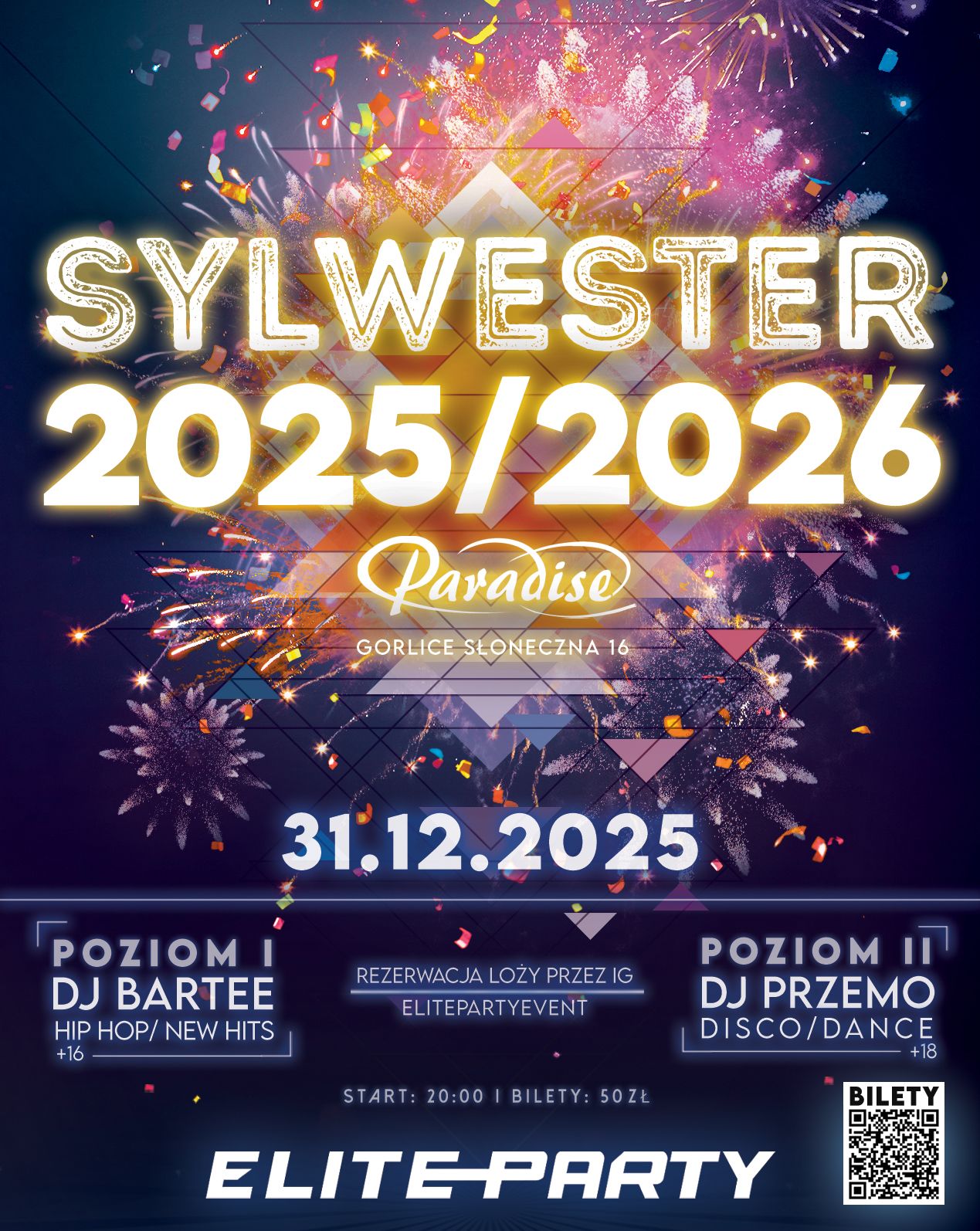 SYLWESTER 2025/2026 | PARADISE CLUB GORLICE | 31.12.2025