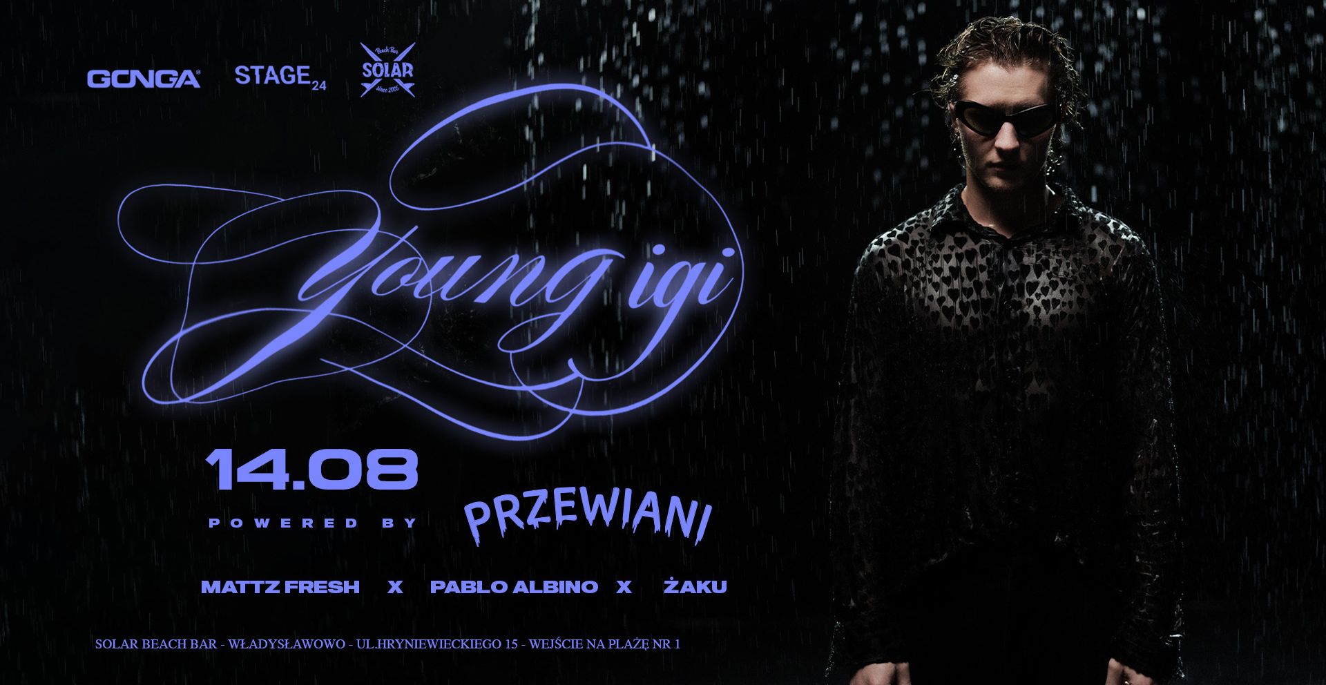 YOUNG IGI ★ SHOW || powered by PRZEWIANI || SOLAR BEACH BAR 14.08.2025 bilety