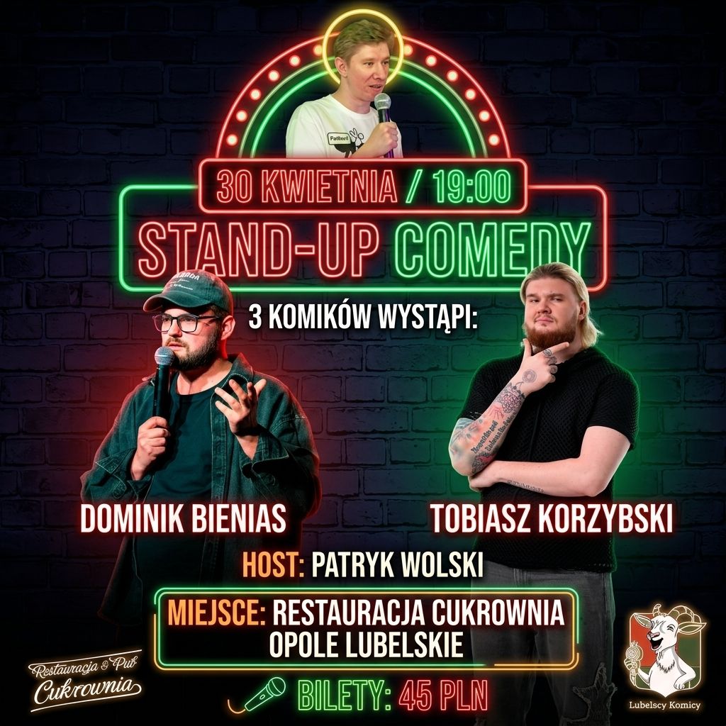 🎤Stand-up – Opole Lubelskie 30.04.2026, 19:00🎤