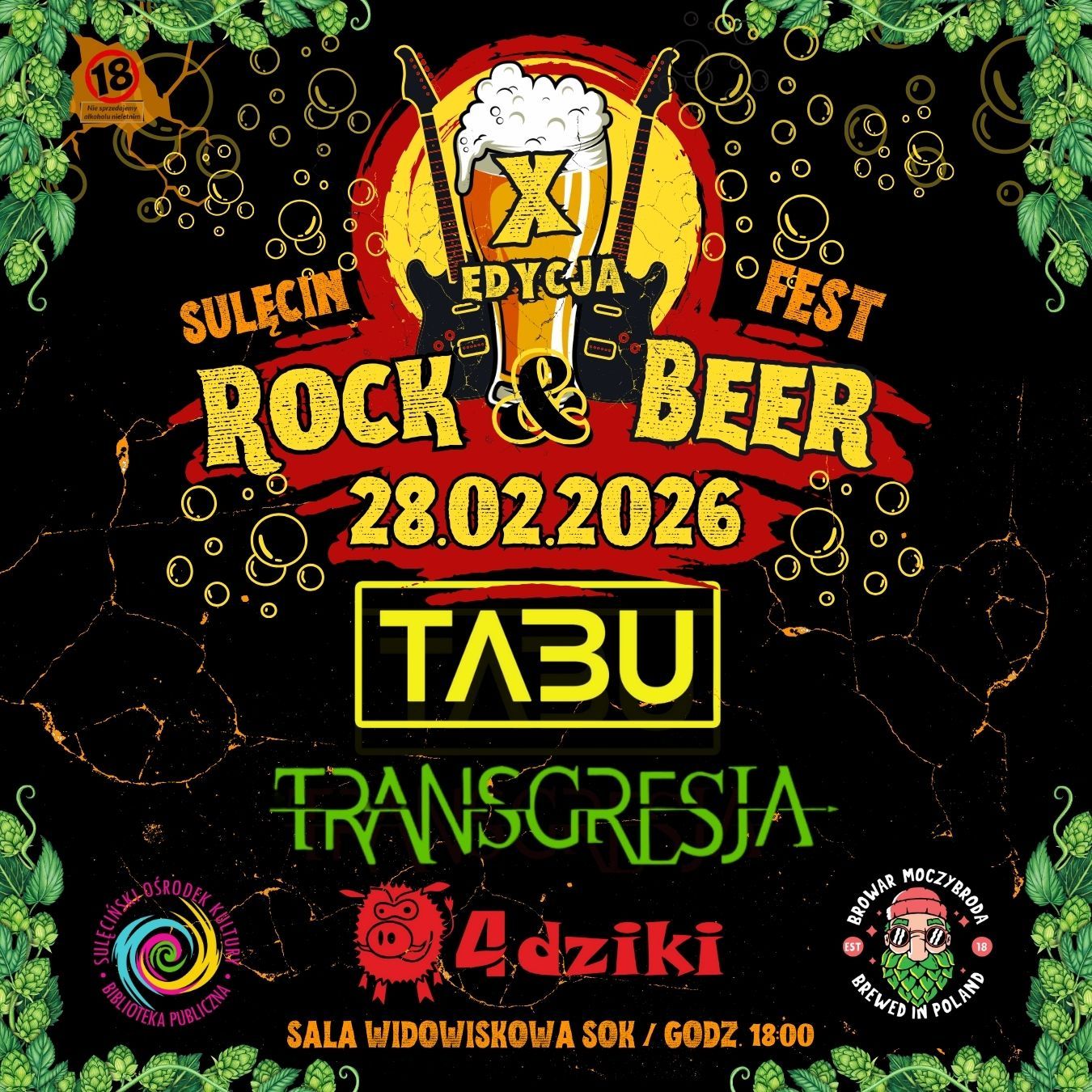 X Rock & Beer Fest Sulęcin - TABU / TRANSGRESJA / 4DZIKI