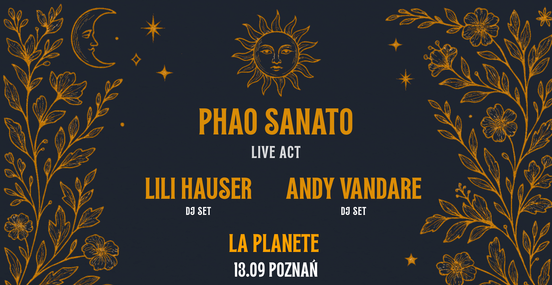 PHAO SANATO W POZNANIU X LILI HAUSER X ANDY VANDARE 13.09.2025 13.09.2025 bilety