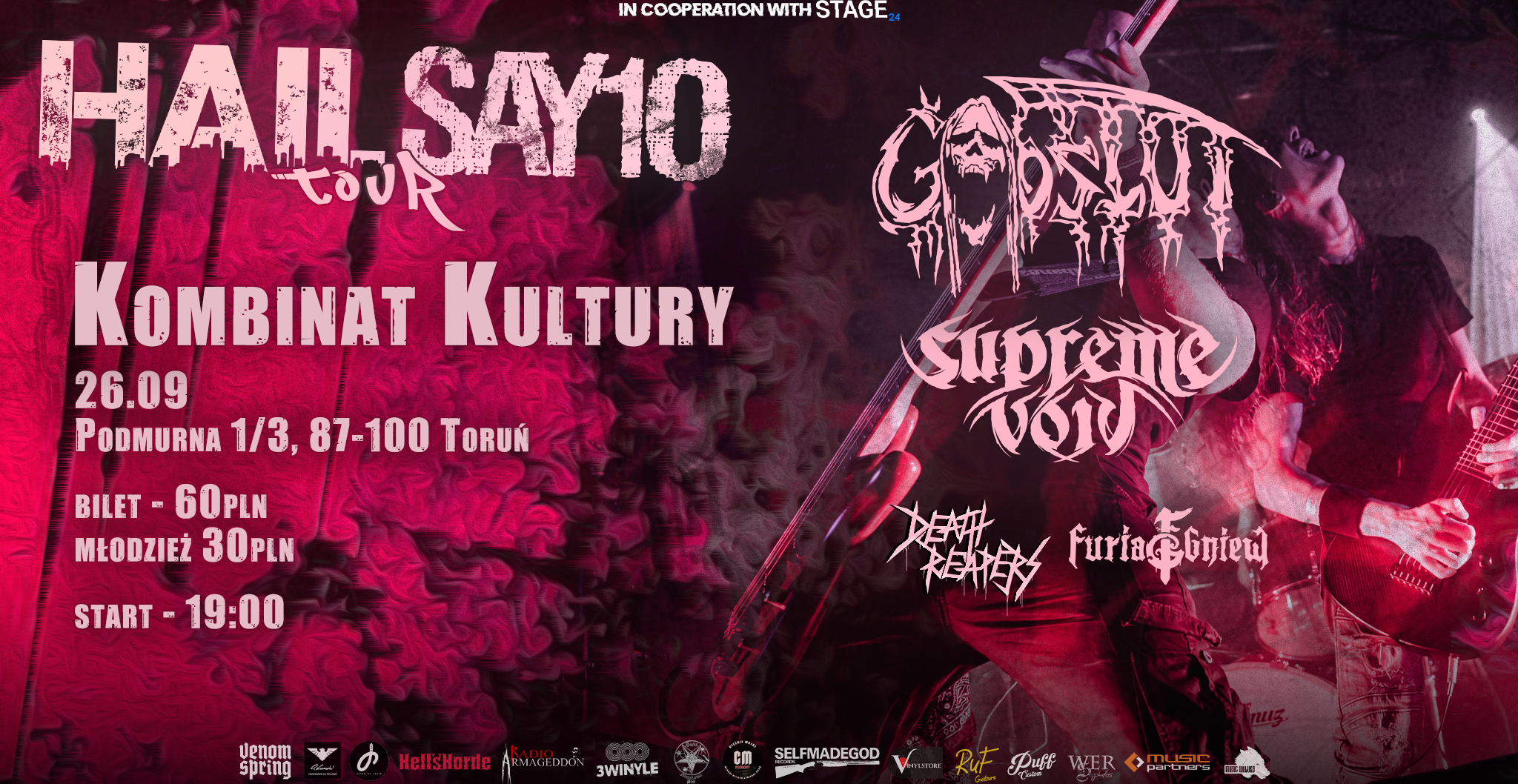HailSAY10 Tour - Toruń, Kombinat Kultury 26.09.2025 26.09.2025 bilety