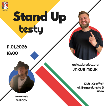 Stand Up Testy Gwiazdy Jakub Mruk— 11 stycznia niedziela, 18:00