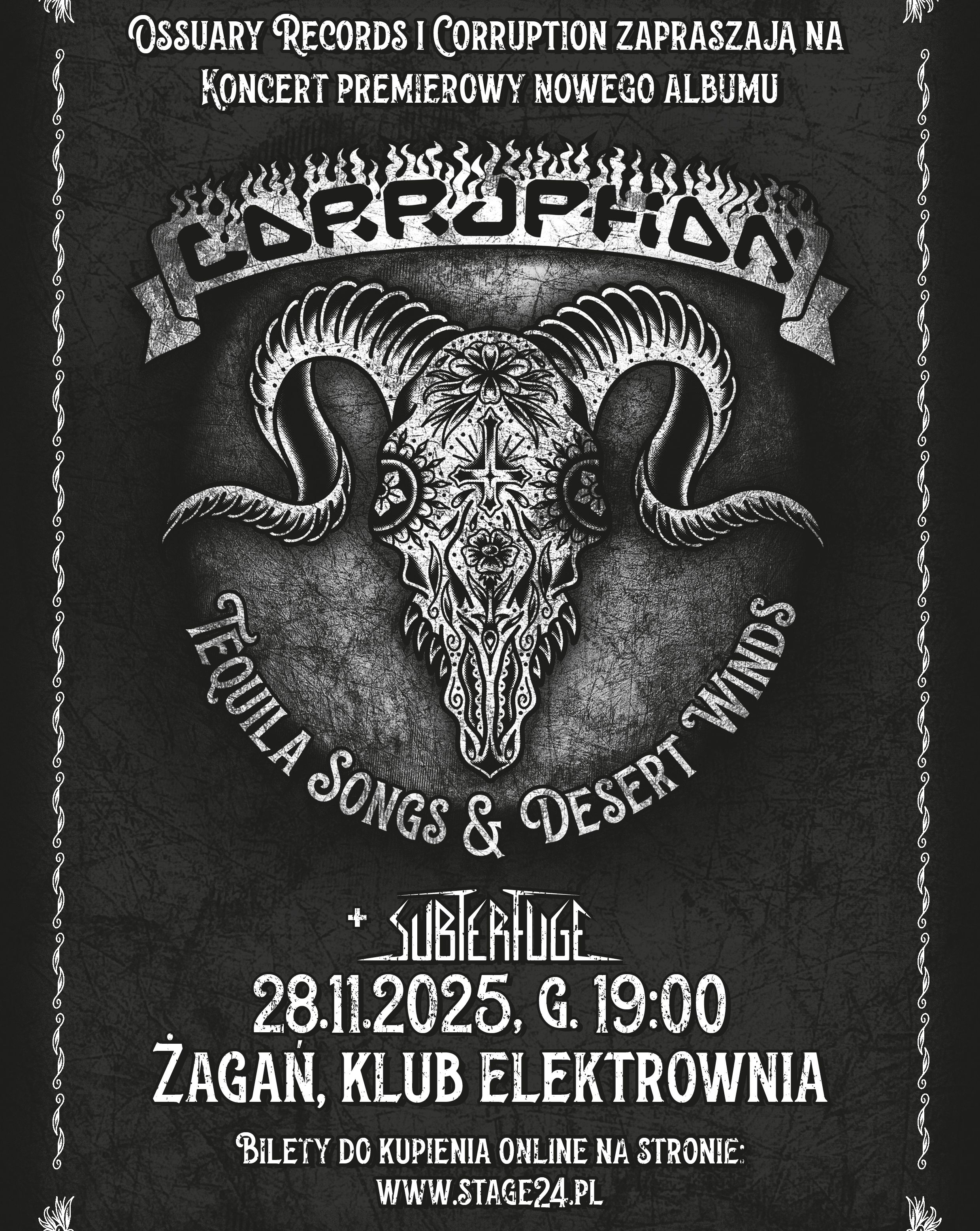 Premiera płyty CORRUPTION + Subterfuge Corruption 28.11.2025 bilety