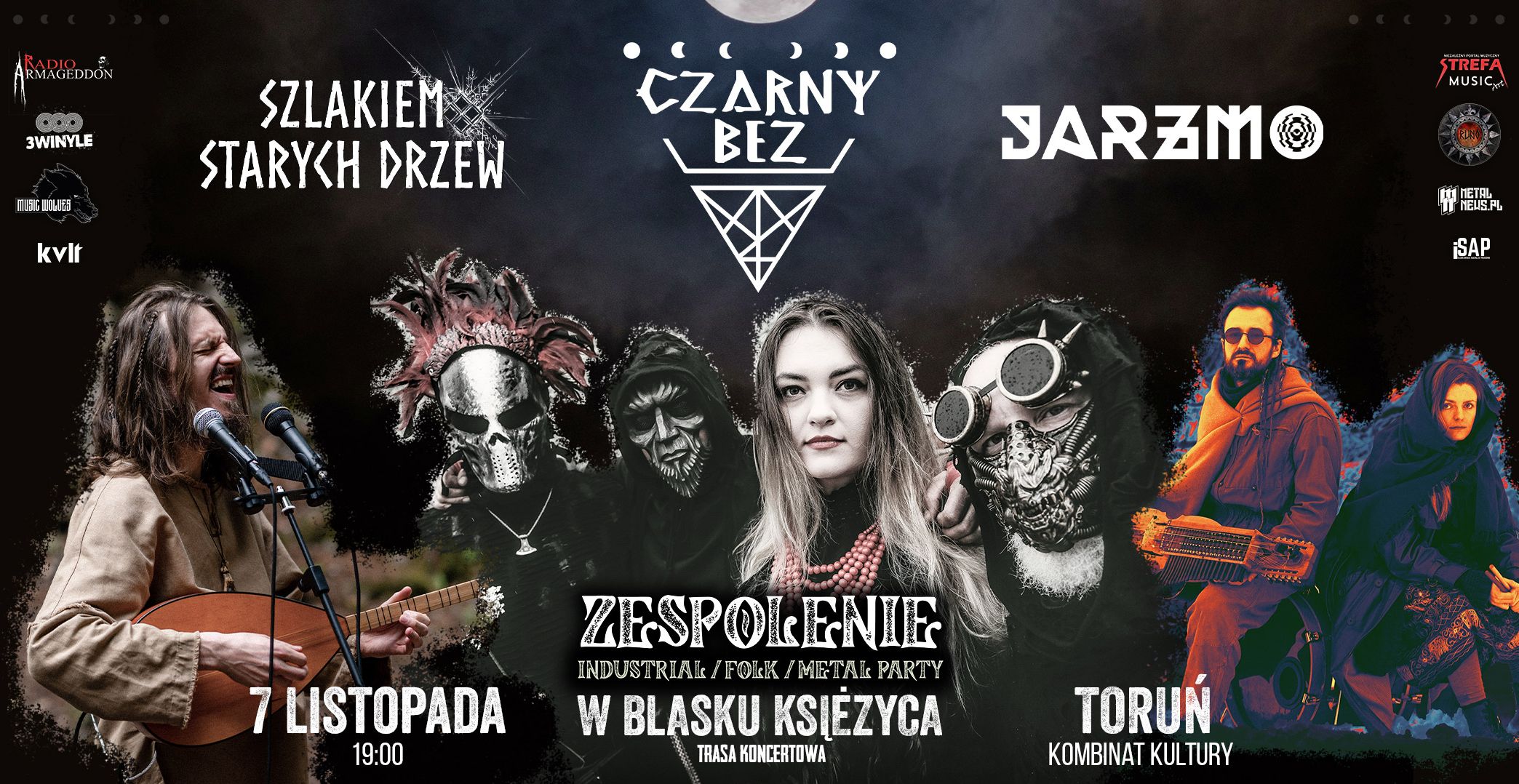 TORUŃ:  CZARNY BEZ + JARZMO, SZLAKIEM STARYCH DRZEW 07.11.2025 bilety