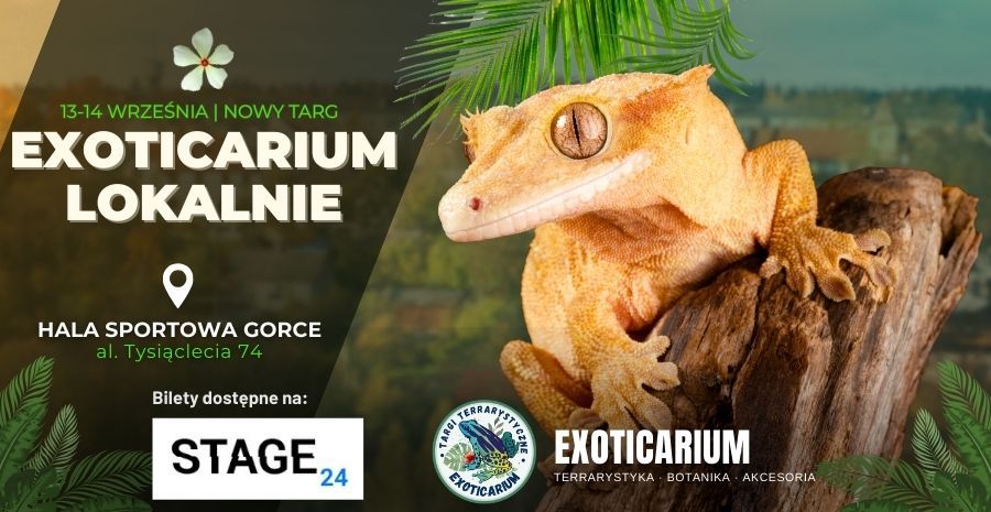 EXOTICARIUM LOKALNIE Targi Terrarystyczne Nowy Targ | 13-14.09 13.09.2025 bilety