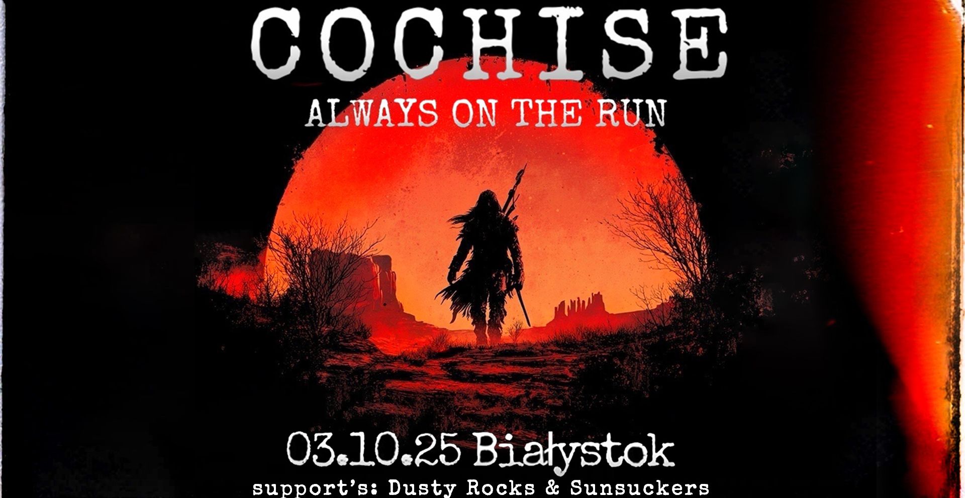 COCHISE / support: Dusty Rocks & Sunsucker 03.10.2025 bilety