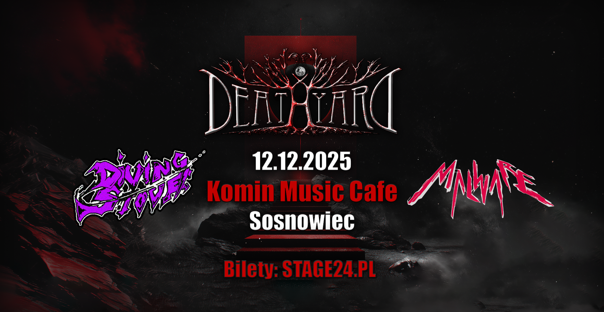 Deathyard + Diving Stove + Malware 12.12.2025 bilety