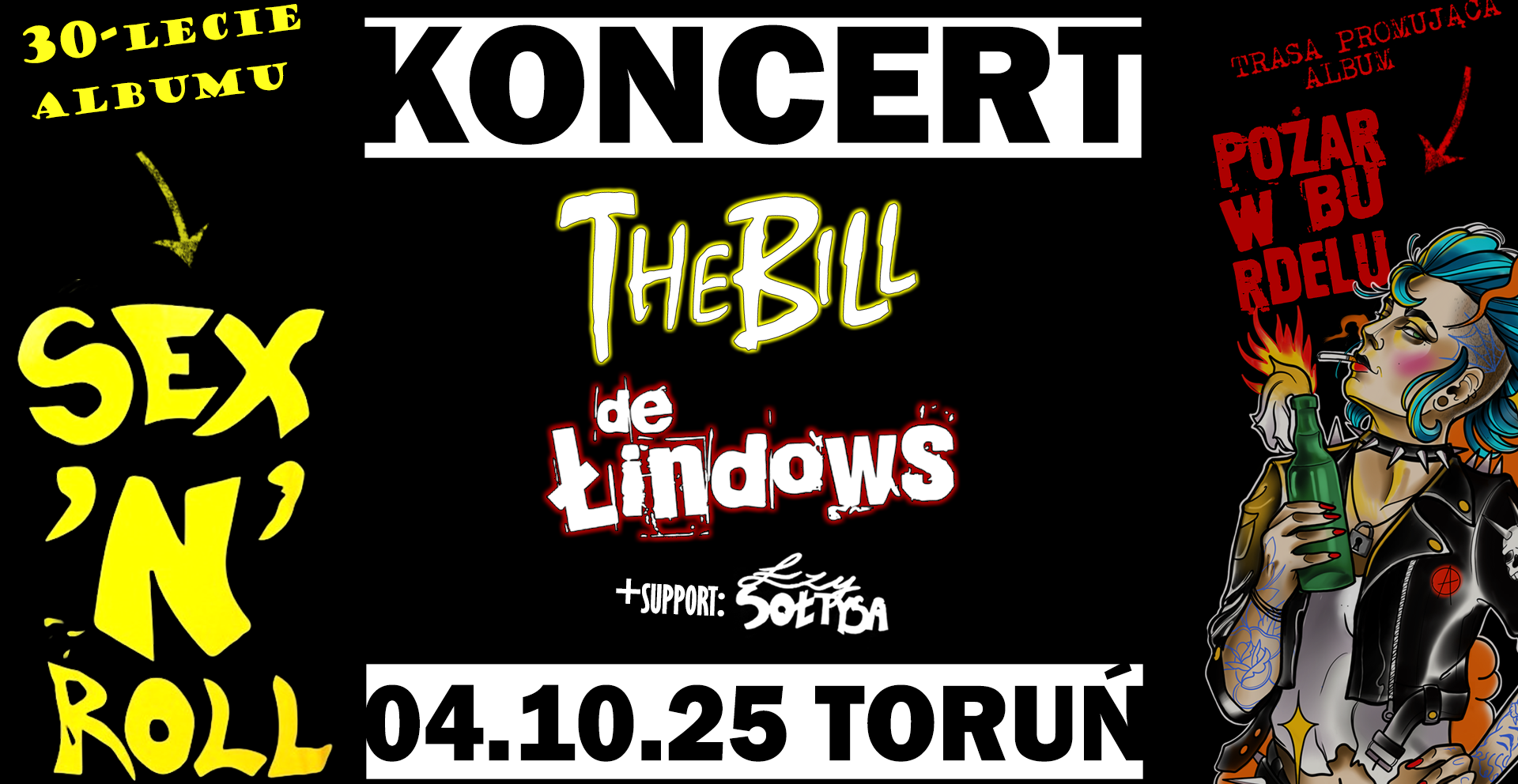 The Bill, De Łindows + Łzy Sołtysa 04.10.2025 bilety