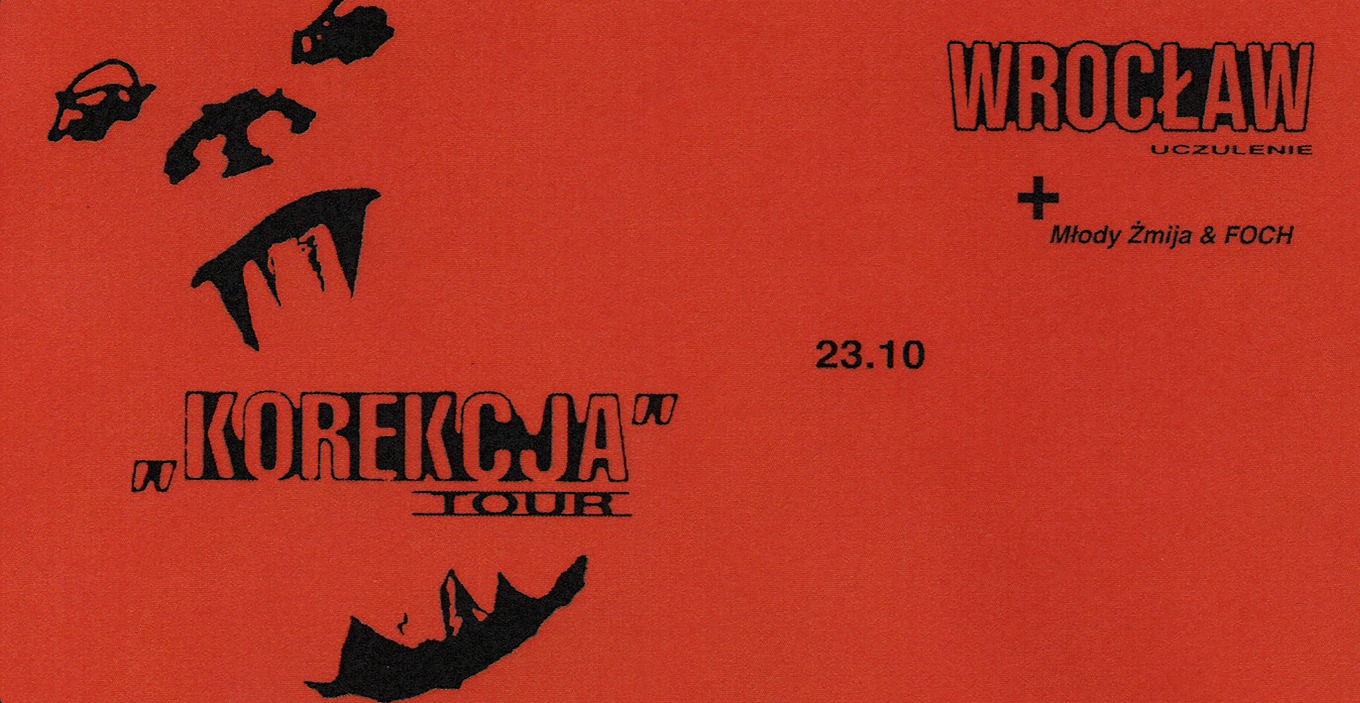 KOREKCJA LINII + Młody Żmija & FOCH | 23.10 WROCŁAW @Uczulenie 23.10.2025 bilety