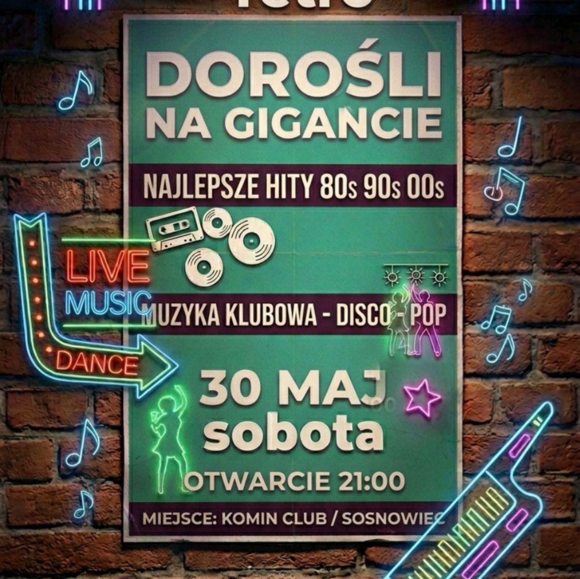 🎶 Retro Music Party 🎶 - Dorośli Na Gigancie