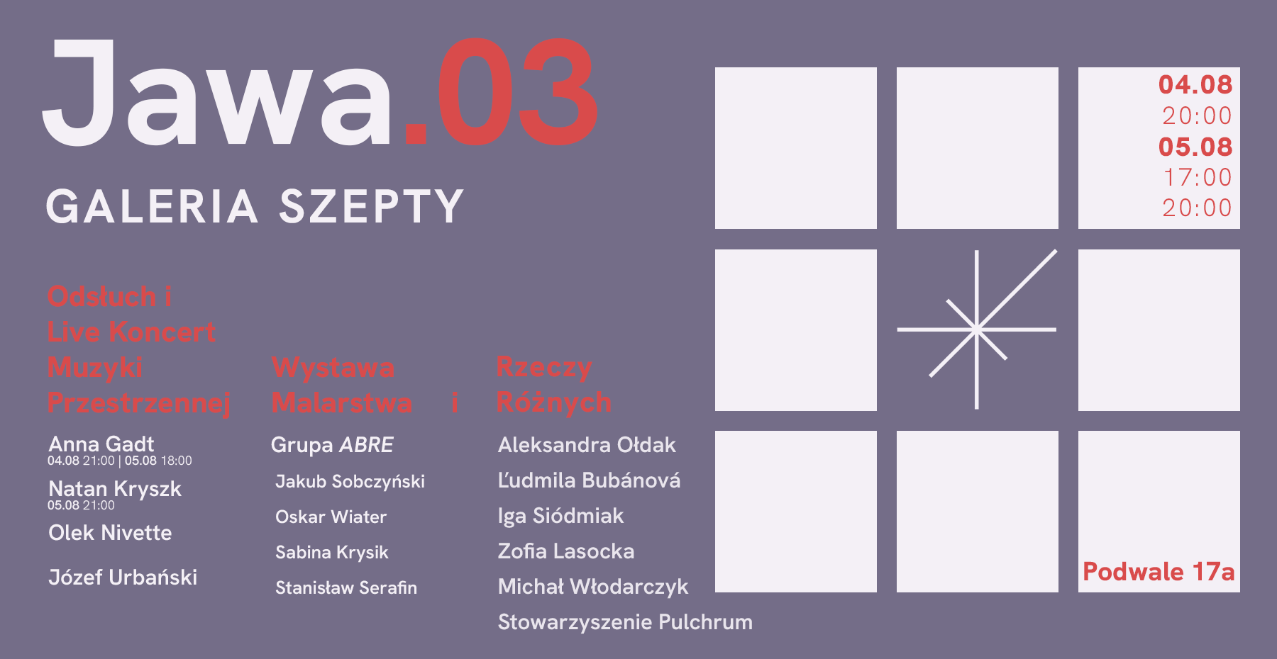 Jawa.03 - Muzyka Przestrzenna / Wystawa 04.08.2025 bilety
