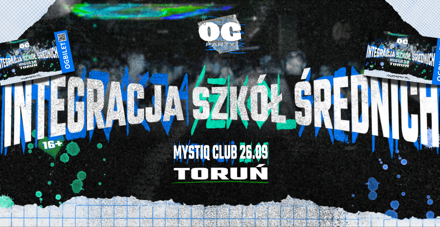 INTEGRACJA SZKÓŁ ŚREDNICH | TORUŃ | OGPARTY  26.09.2025 bilety