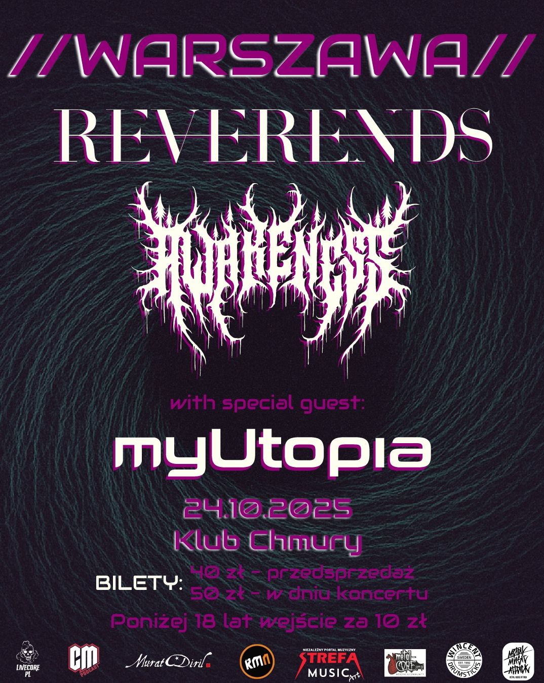 REVERENDS + AWAKENESS & special guests | 24.10 WARSZAWA, Chmury  Awakeness 24.10.2025 bilety