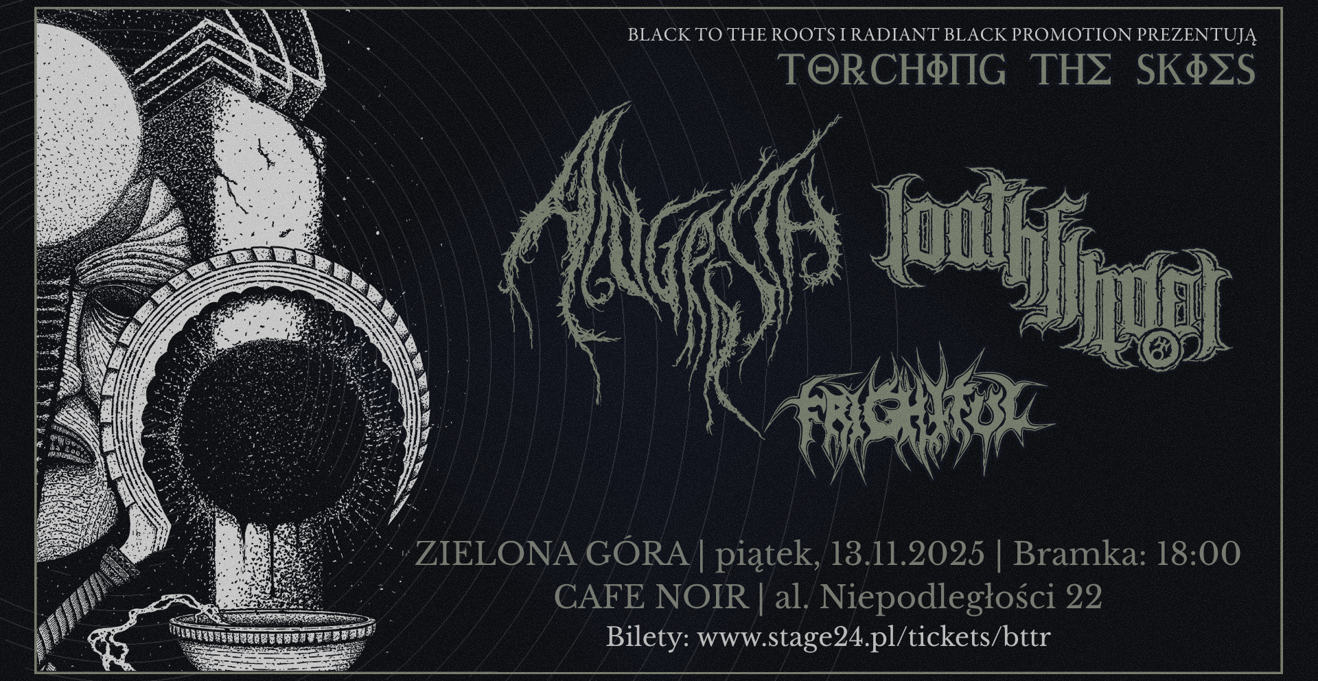 ZIELONA GÓRA-ANGRRSTH, LOATHFINDER, FRIGHTFUL-TORCHING THE SKIES 14.11.2025 bilety