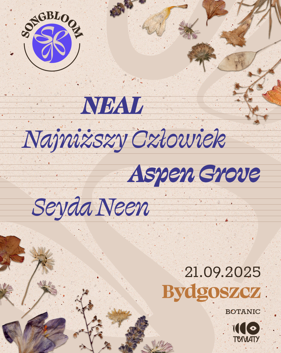 SongBloom Bydgoszcz | objazdowy festiwal songwriterski |  Aspen Grove 21.09.2025 bilety