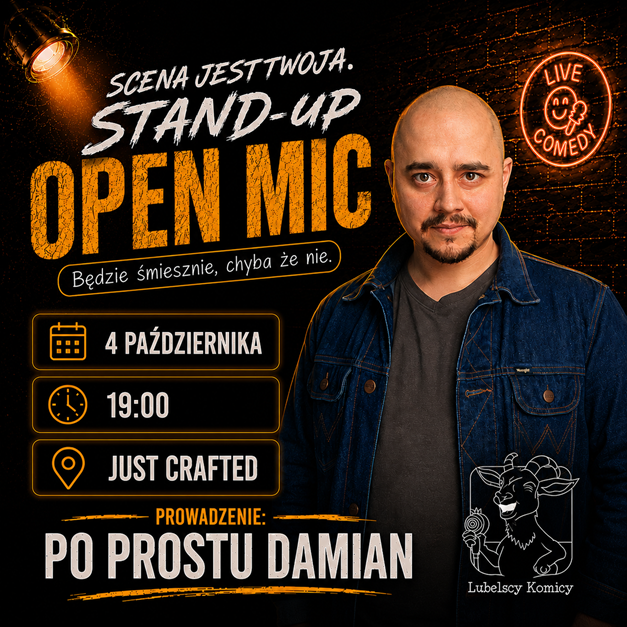 Stand-up Lublin: Po Prostu Damian przejmuje Just Crafted! (4.10)